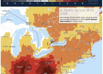 Humidex Could Hit 45°C as Heat Dome Settles Over Eastern Canada, U.S.