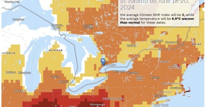 Humidex Could Hit 45°C as Heat Dome Settles Over Eastern Canada, U.S.